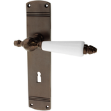 Zimmertürgarnitur Wiriehore in Messing, antik