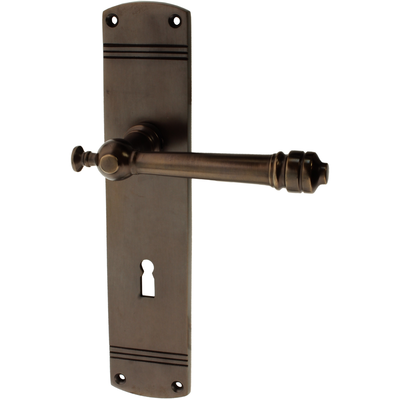 Zimmertürgarnitur Bellach in Messing, antik