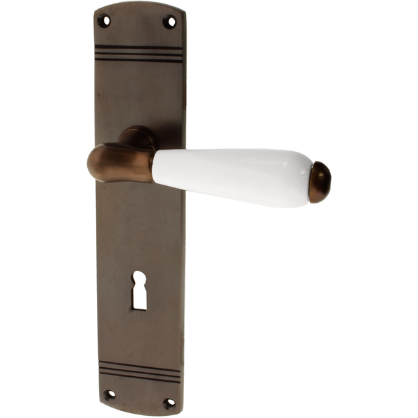 Zimmertürgarnitur Balsthal in Messing, antik