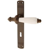 Zimmertürgarnitur Dettighofen in Messing, antik