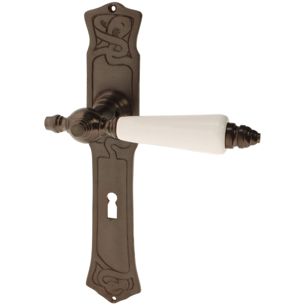 Zimmertürgarnitur Corbassiere in Messing, antik