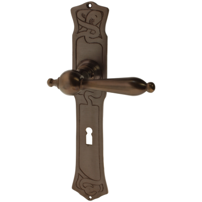 Zimmertürgarnitur Tanko in Messing, antik