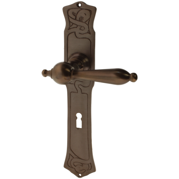 Zimmertürgarnitur Tanko in Messing, antik