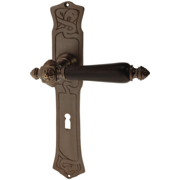 Zimmertürgarnitur Corsica in Messing, antik