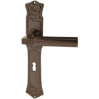 Zimmertürgarnitur Rango in Messing, antik