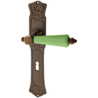 Zimmertürgarnitur Rigobert in Messing, antik