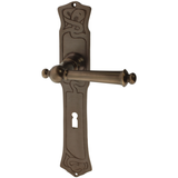 Zimmertürgarnitur Rudolfine in Messing, antik