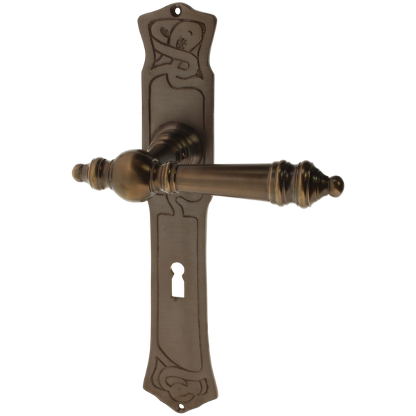 Zimmertürgarnitur Zwettl in Messing, antik