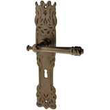 Zimmertürgarnitur Blumberg in Messing, antik