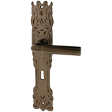 Zimmertürgarnitur Schesaplana in Messing, antik