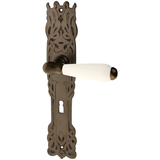 Zimmertürgarnitur Schwellbrunn in Messing, antik