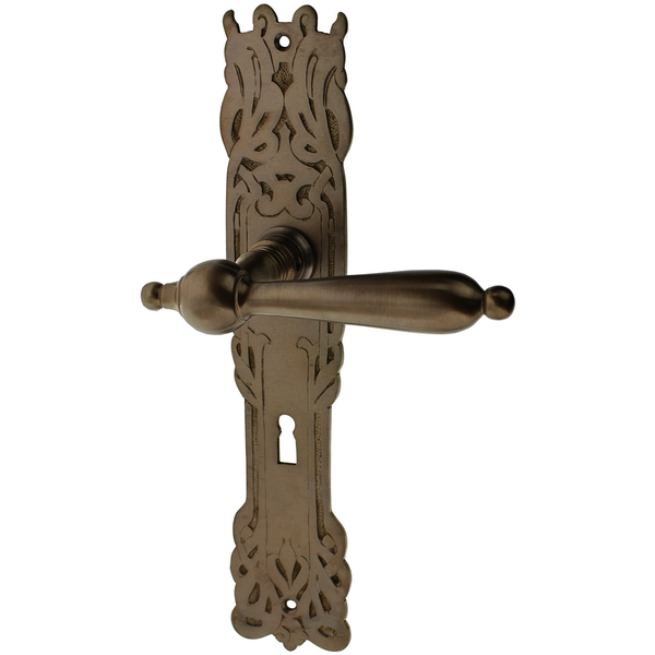 Zimmertürgarnitur Tour Saint-Martin in Messing, antik