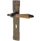 Zimmertürgarnitur Tengen in Messing, antik