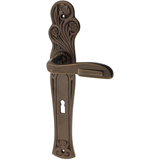 Zimmertürgarnitur Glarner in Messing, antik