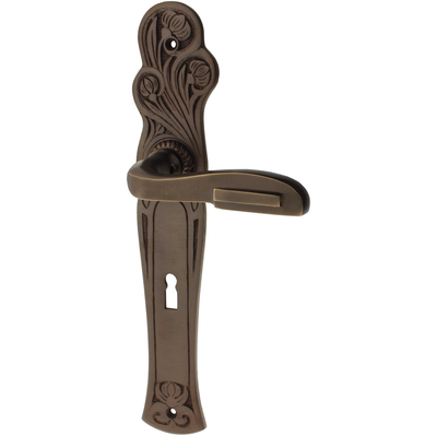 Zimmertürgarnitur Glarner in Messing, antik