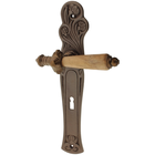 Zimmertürgarnitur Dammastock in Messing, antik