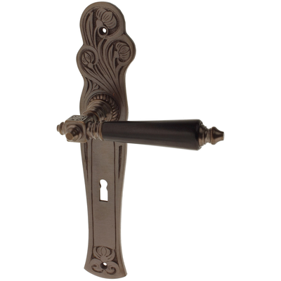 Zimmertürgarnitur Büsingen in Messing, antik