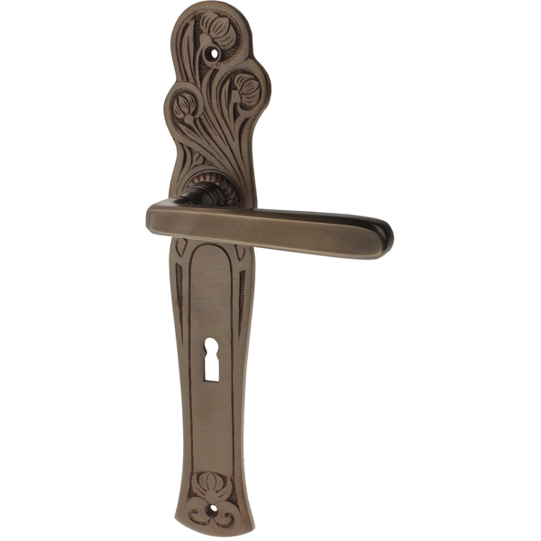 Zimmertürgarnitur Bellavista in Messing, antik