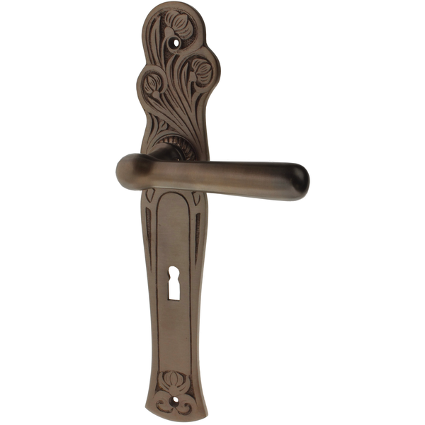 Zimmertürgarnitur Rodersdorf in Messing, antik