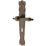 Zimmertürgarnitur Breitenbach in Messing, antik
