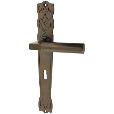 Zimmertürgarnitur Biglen in Messing, antik