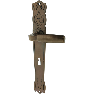 Zimmertürgarnitur Boussens in Messing, antik