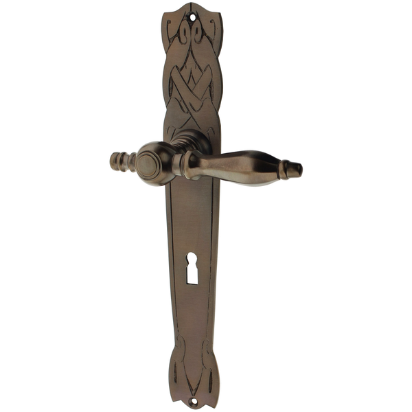 Zimmertürgarnitur Acquarossa in Messing, antik