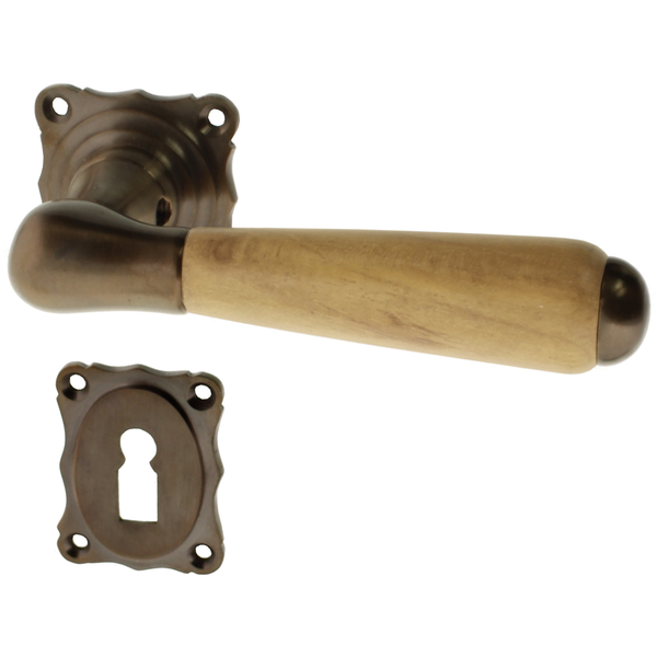 Türbeschlag dunkel patiniert - schlanke Form