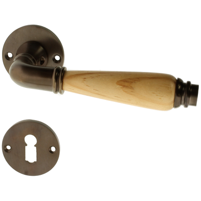 Messing Türbeschlag dunkel patiniert konische Form braun