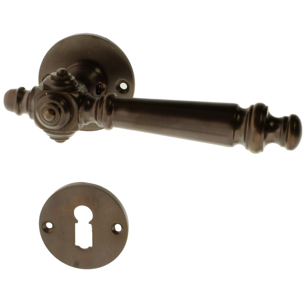 Zimmertürbeschlag aus Messing - Alpenländisch - klassische Form