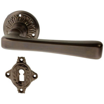 Zimmertürbeschlag aus Messing - Gründerzeit - schlichtes Design