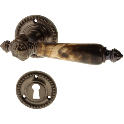 Türbeschlag Gründerzeit aus Messing | elegantes Design, braun