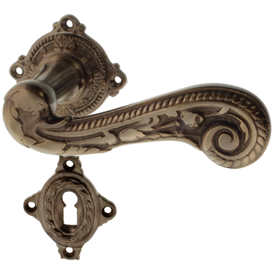Türbeschlag Jugendstil - dunkel patiniert | rustikale Form