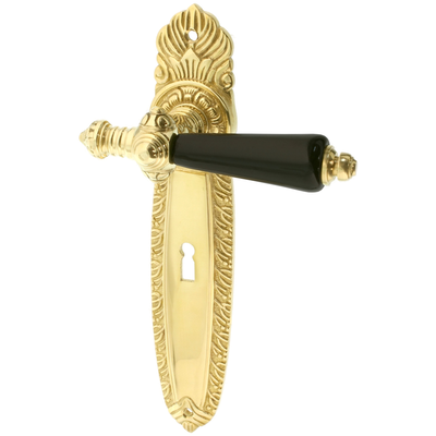 Zimmertürgarnitur Grabensee B Zimmertürgarnitur Grabensee in Messing, poliert