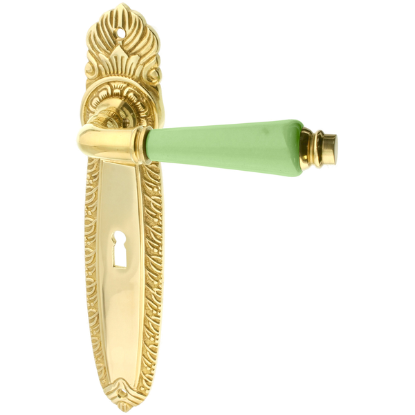 Zimmertürgarnitur Tschingelfirn in Messing, poliert