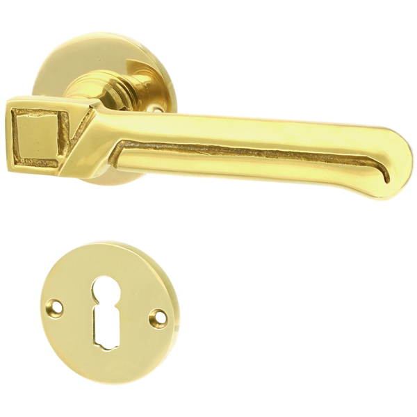 Türbeschlag aus Messing, gerade Form | gold