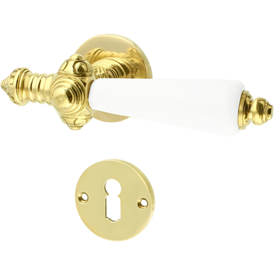 Zimmertürbeschlag aus Messing - Bauhaus Stil - zeitloses Design | gold