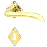 Zimmertürbeschlag aus Messing - Jugendstil - zeitloses Design | gold