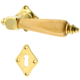 Zimmertürbeschlag aus Messing - Jugendstil - rautenförmiges Design