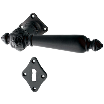 Türbeschlag aus Gusseisen schwarz, authentisch, ergonomische Form