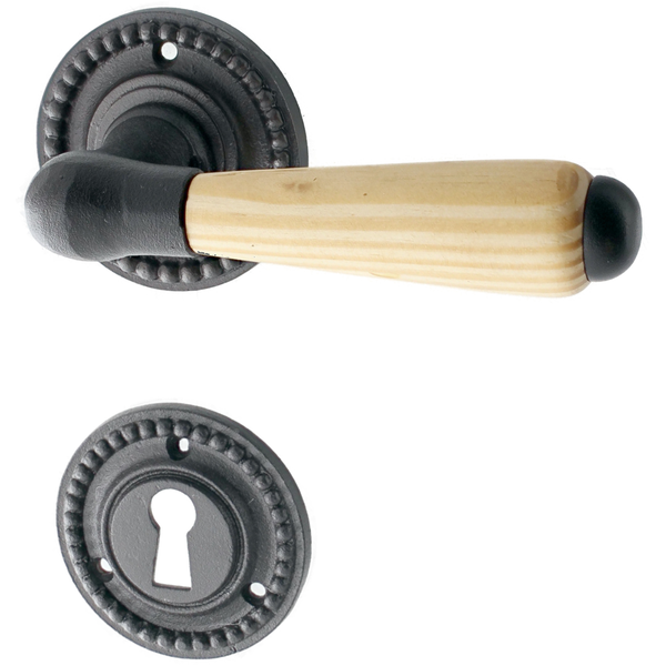 Zimmertürbeschlag aus Gusseisen - Gründerzeit - ergonomische Form | authentisch