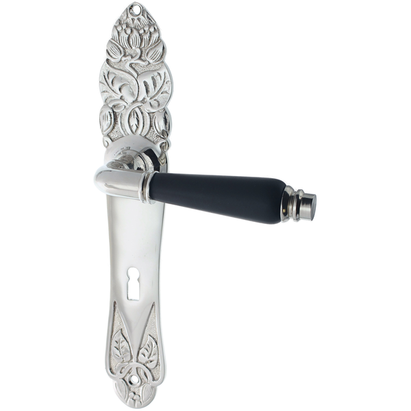 Zimmertürgarnitur Traute hochglanz vernickelt