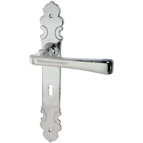 Zimmertürgarnitur Solveig hochglanz vernickelt