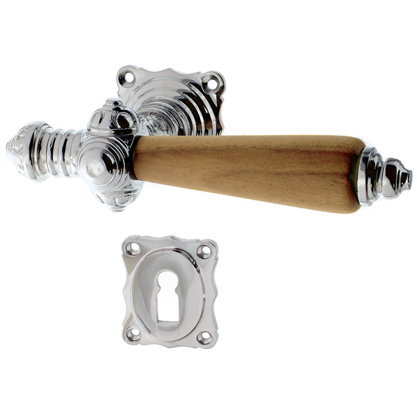 Türbeschlag aus Messing, elegantes Design | silber