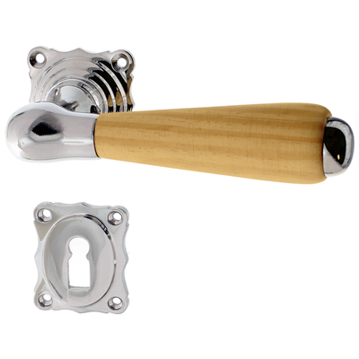 Türbeschlag aus Messing vernickelt, hochglanz poliert, silber, schlichtes Design
