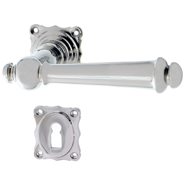 Zimmertürgarnitur Lötschental hochglanz vernickelt