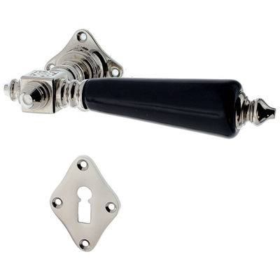 Türbeschlag aus Messing Jugendstil schlichtes Design silber