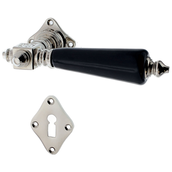 Türbeschlag aus Messing Jugendstil schlichtes Design silber
