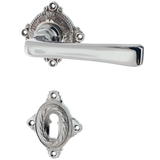 Messing Türbeschlag vernickelt, hochglanz poliert elegantes Design silber