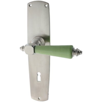 Zimmertürgarnitur Wighard matt vernickelt